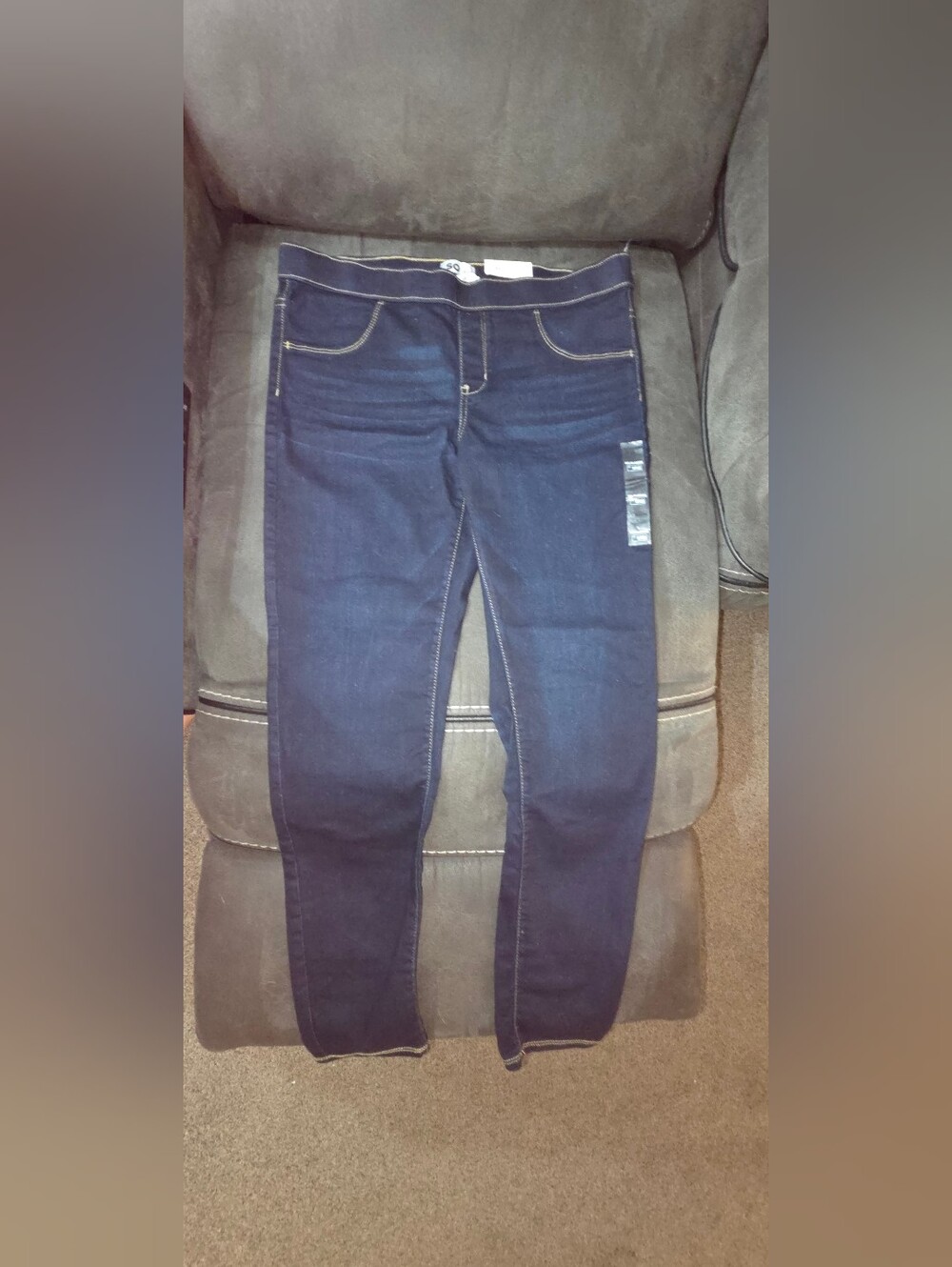 Girls Dark Blue Slim Jeans Sz 16 PLUS